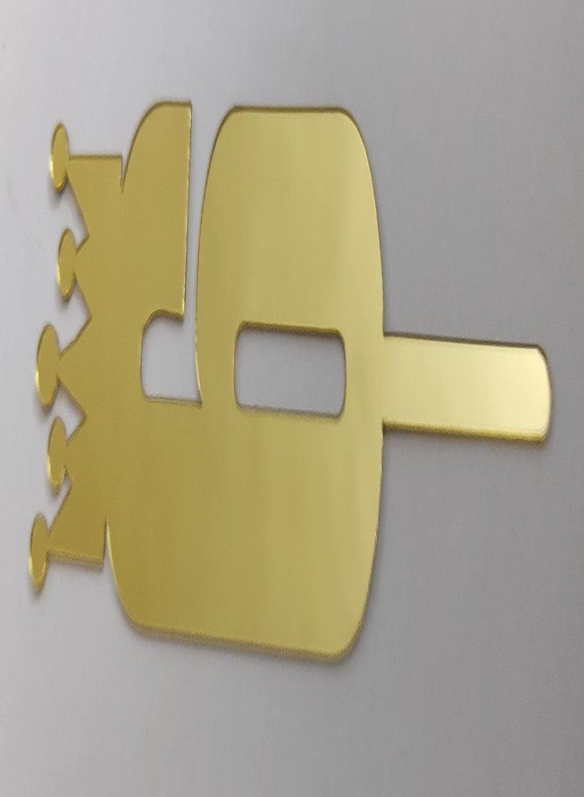 MOREL Gold Color Numerical Number SIX (6) Cake Topper for Birthday/Anniversary (Gold, 6) - Image 2